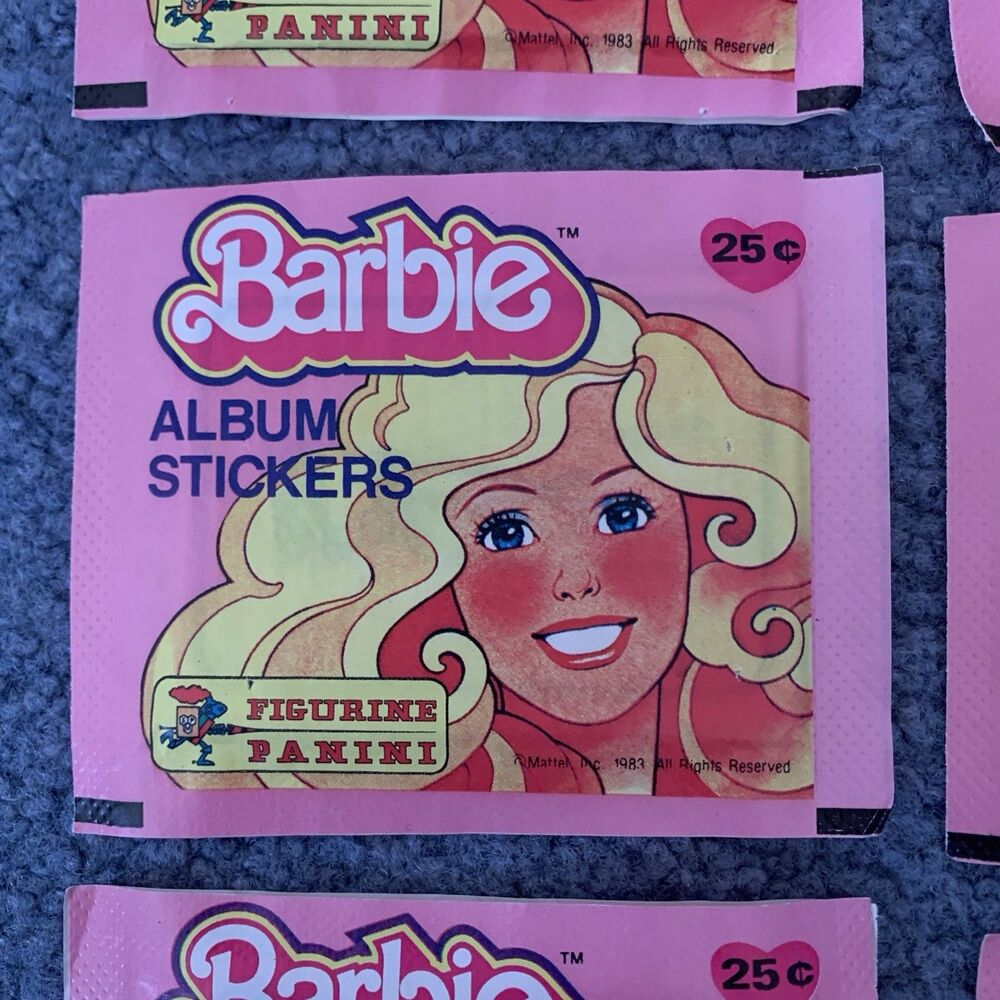 LOT OF 16 MATTEL PANINI 1983 BARBIE STICKER WAX PACKS - VERY RARE READ - Picture 3 of 3
